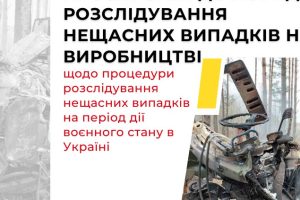 Особливості розслідування нещасних випадків на виробництві у період дії воєнного стану в Україні